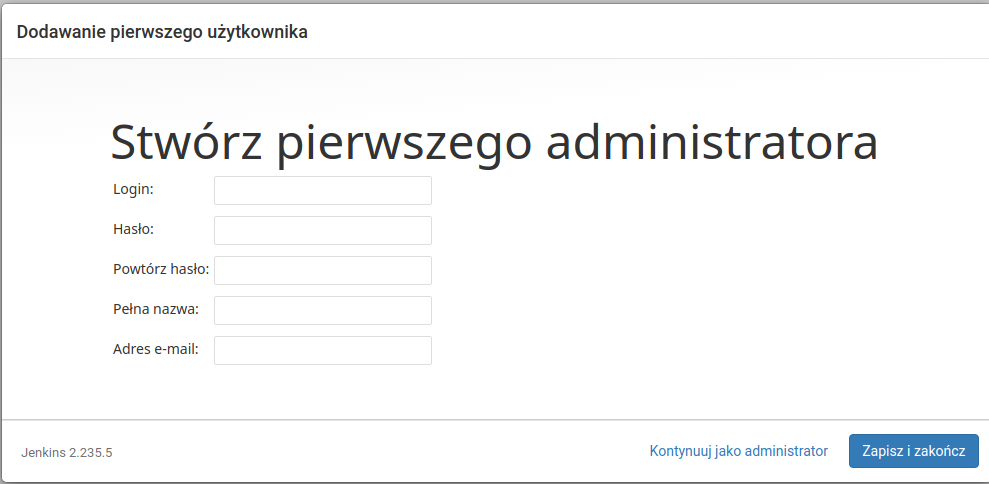 Admin page