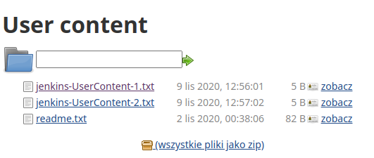 User Content Job Output